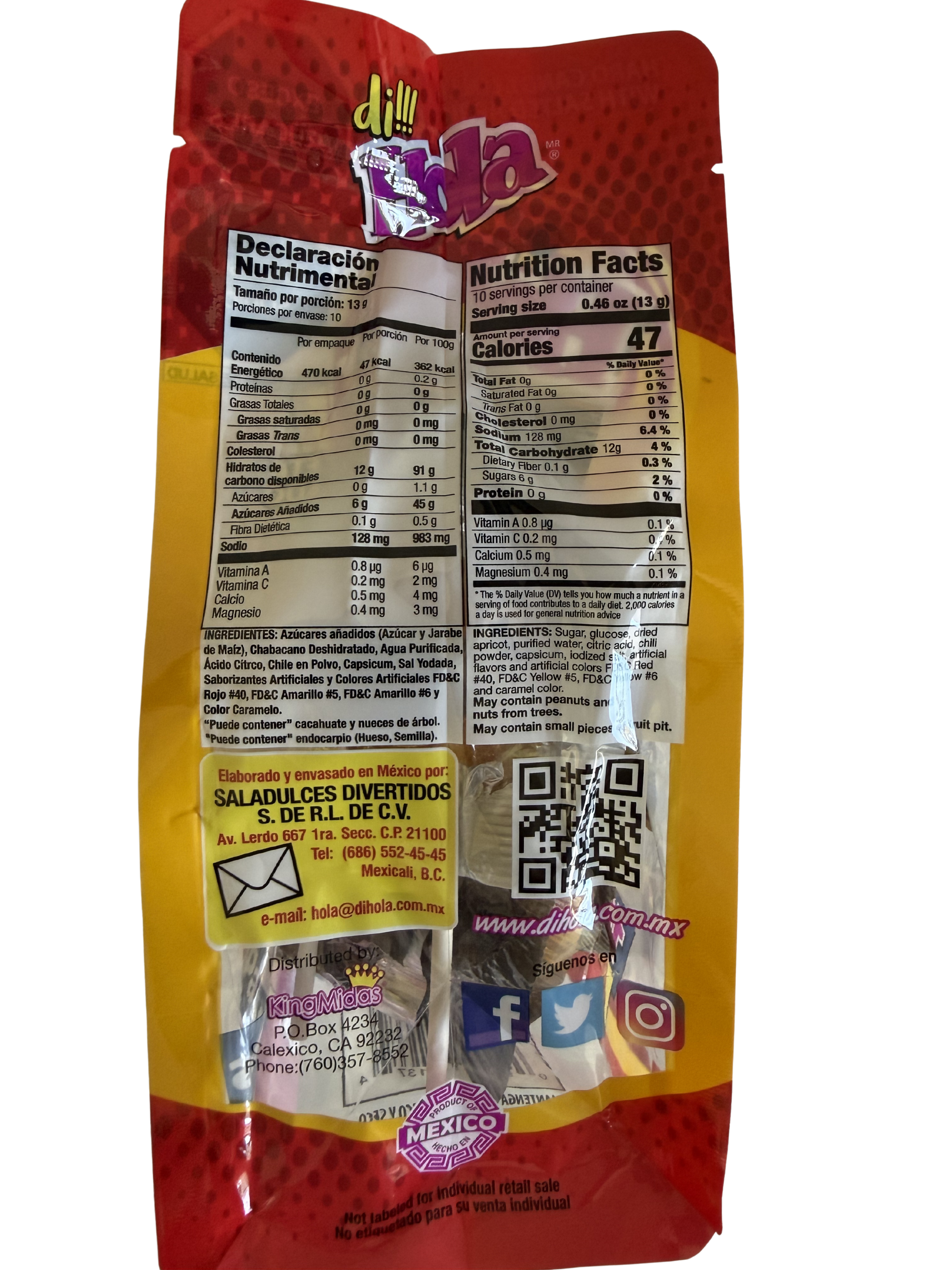 HOLA POP Saladito Lollipops 10 count product photo