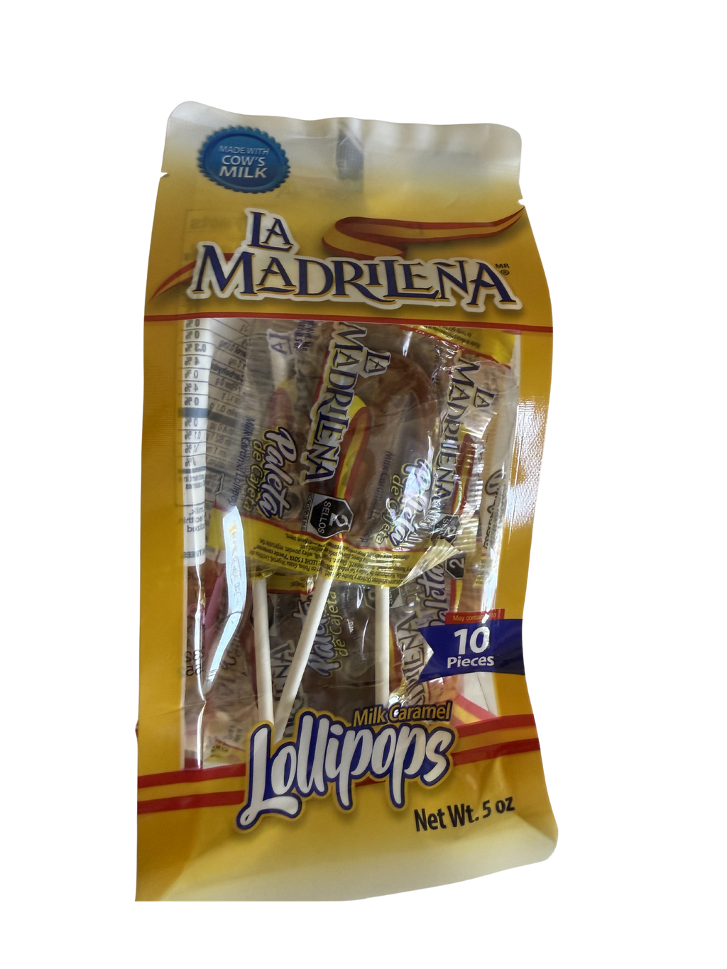 HOLA La Madrileña Cajeta Lollipop  10 Ct