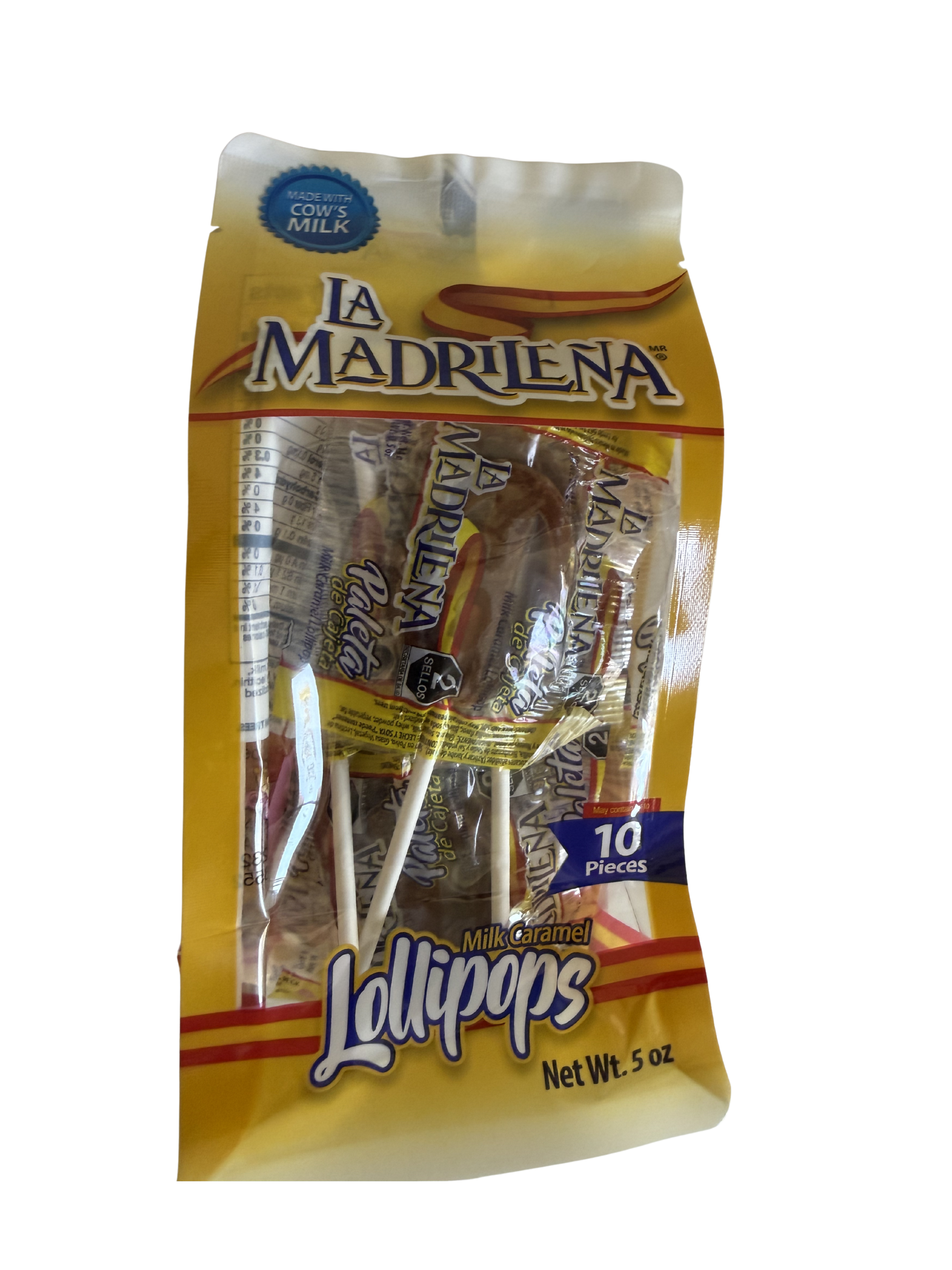 HOLA La Madrileña Cajeta Lollipop  10 Ct