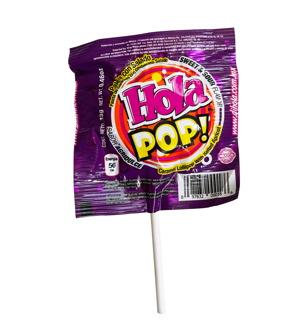 HOLA POP! The Original Saladito Lollipops (10 Lillipops)