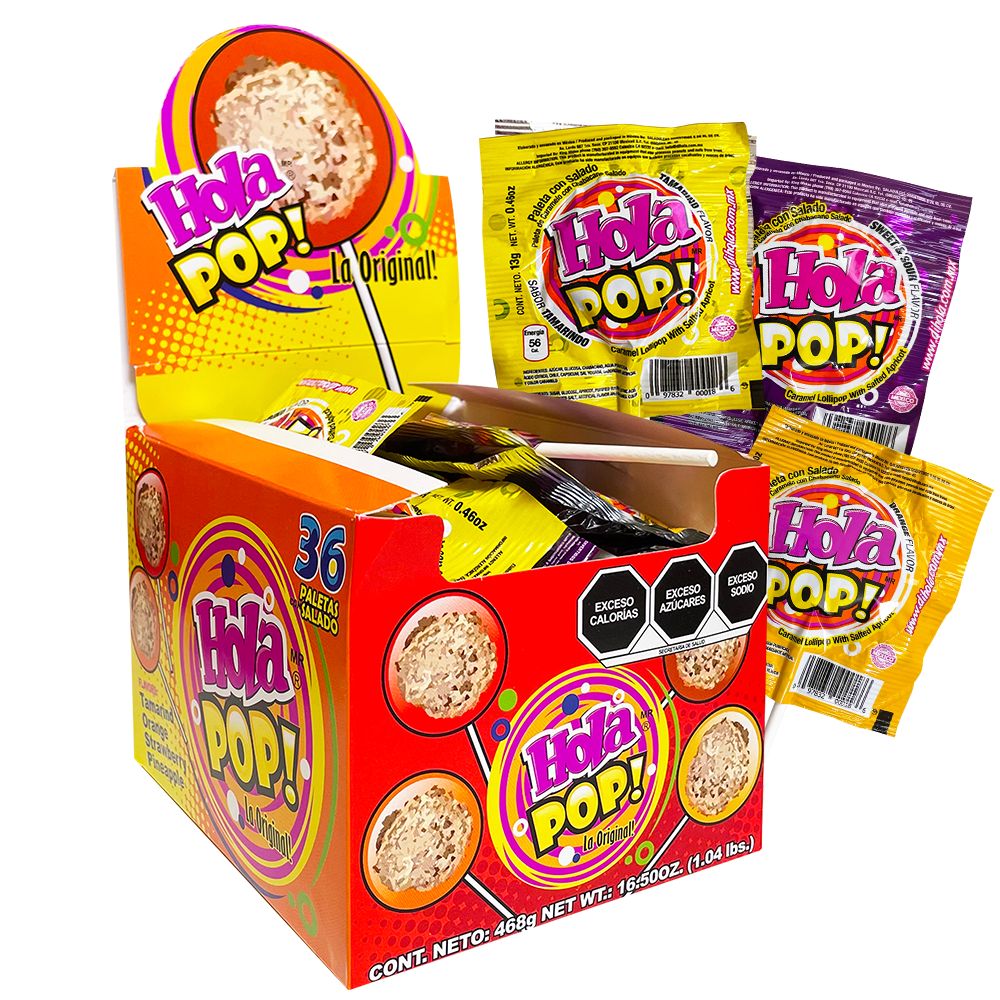 HOLA POP! The Original Saladito Lollipop 36 Ct