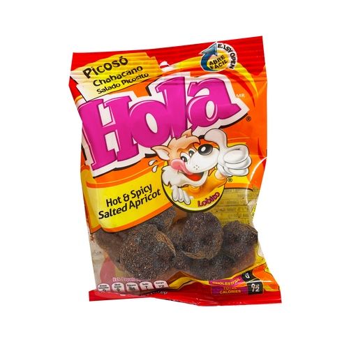 HOLA Hot & Spicy Salted Apricot Candy (Picoso) package front
