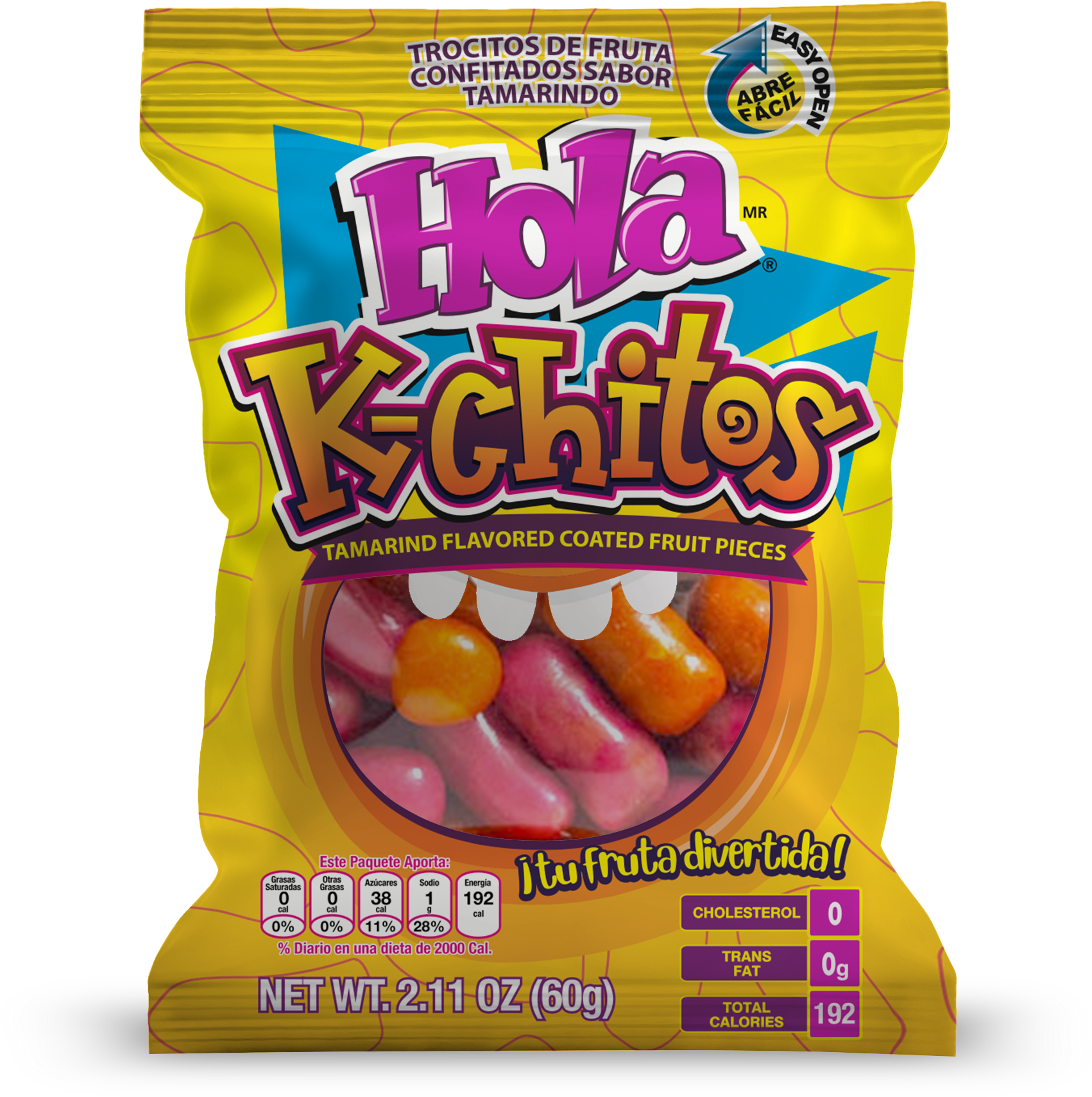 HOLA K-Chitos Tamarind Coated Fruit Pieces Candy