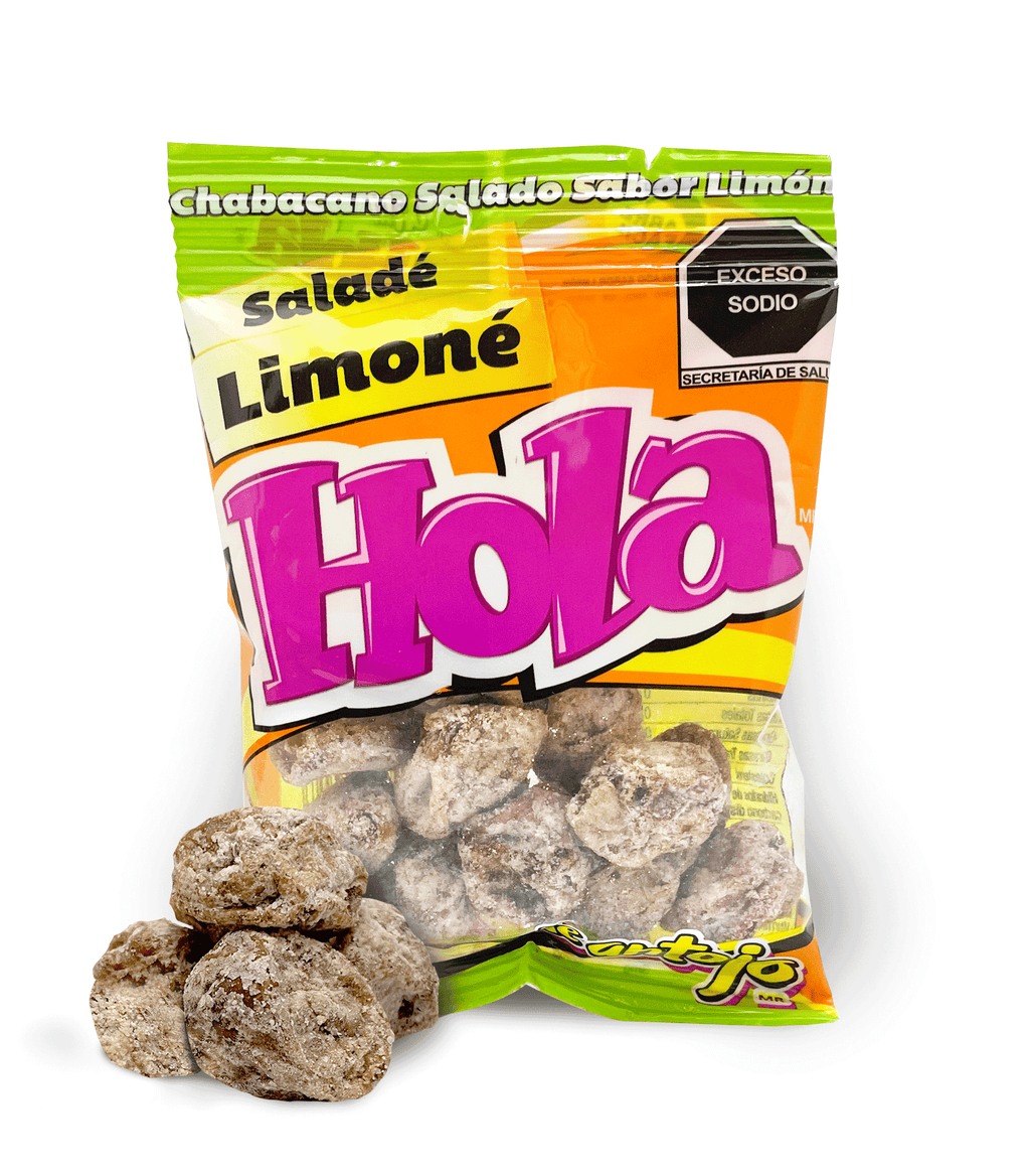 HOLA Lemon Salted Apricot Candy (Saladito) 1.2 oz package