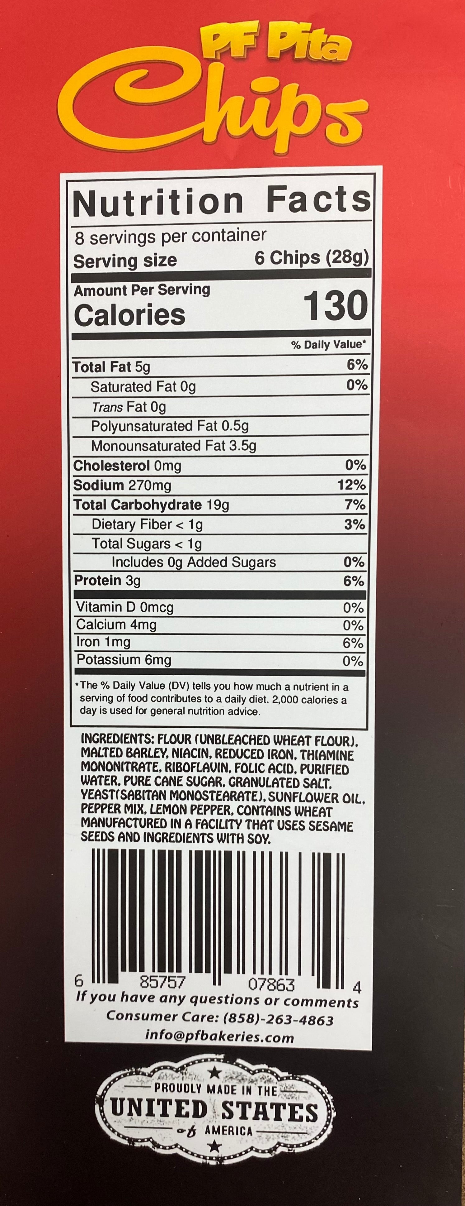 PF Pita Chips Sriracha